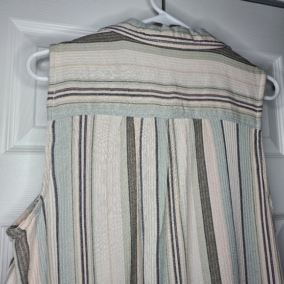 Sonoma Button Down Striped Tank Top Sz xl - Picture 7 of 11